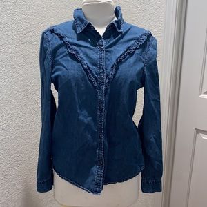 Gap Denim Women’s Western Button Down Shirt EUC